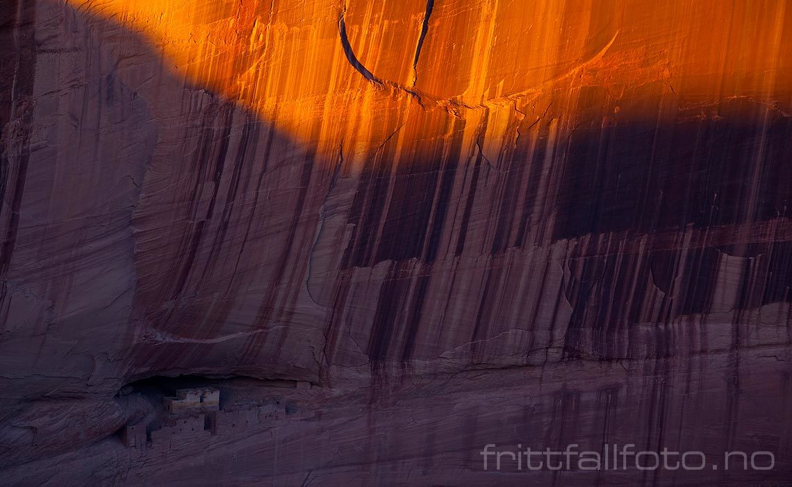 White House Ruins i Canyon De Chelly, Arizona, USA.<br>Bildenr 20080314-221.