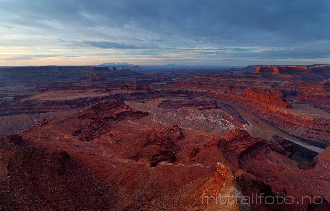 Morgen ved Dead Horse Point nær Moab, Utah, USA.<br>Bildenr 20080320-022.