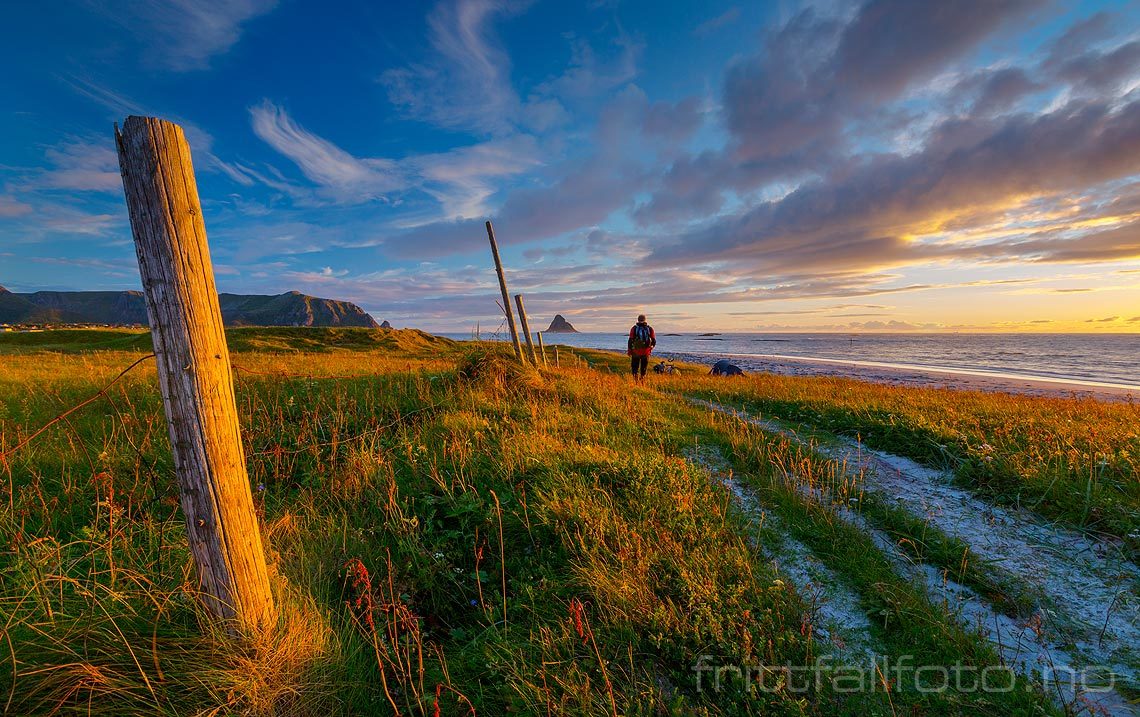 Sommerkveld ved Bleik på Andøya, Andøy, Nordland.<br>Bildenr 20160810-813.