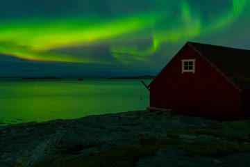 Nordlys ved Mjelle, Bodø.