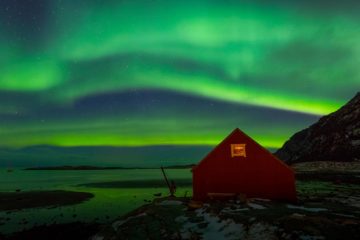 Nordlys ved Mjelle, Bodø.