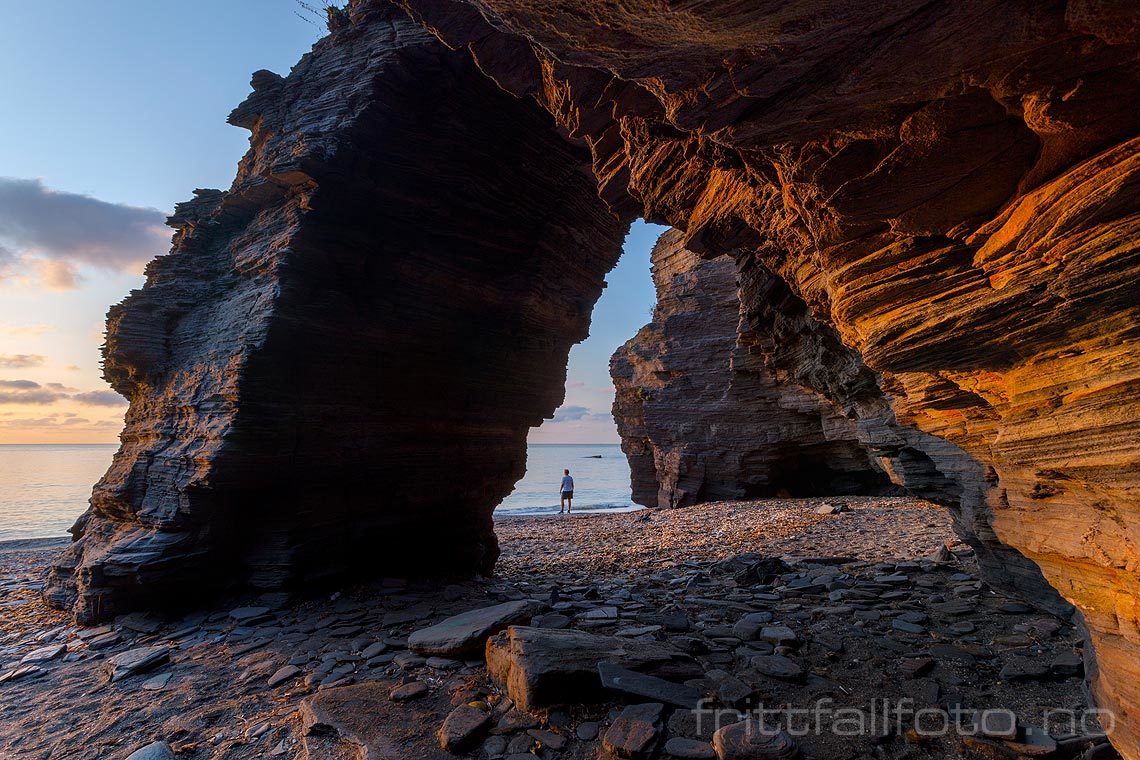 Morgen ved Cala Cocón, Región de Murcia, Spania.<br>Bildenr 20180921-101.