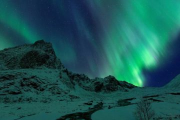 Nordlys ved Stortinden, Flakstad.