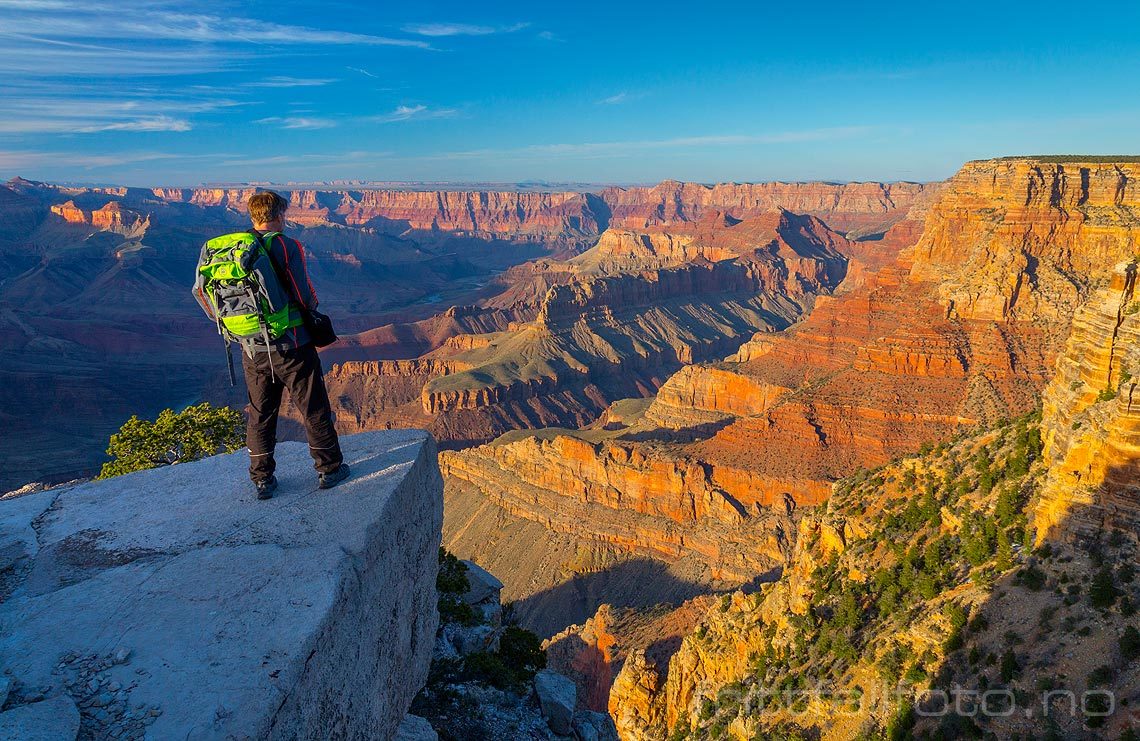 Kveld ved Zuni Point på South Rim, Grand Canyon, Coconino County, Arizona, USA.<br>Bildenr 20170404-431.