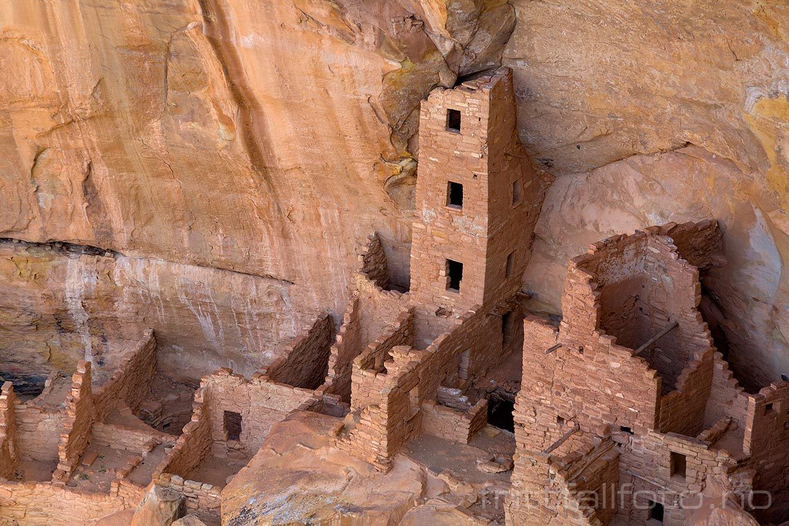 Square Tower House i Mesa Verde National Park, Montezuma County, Colorado, USA.<br>Bildenr 20170410-025.