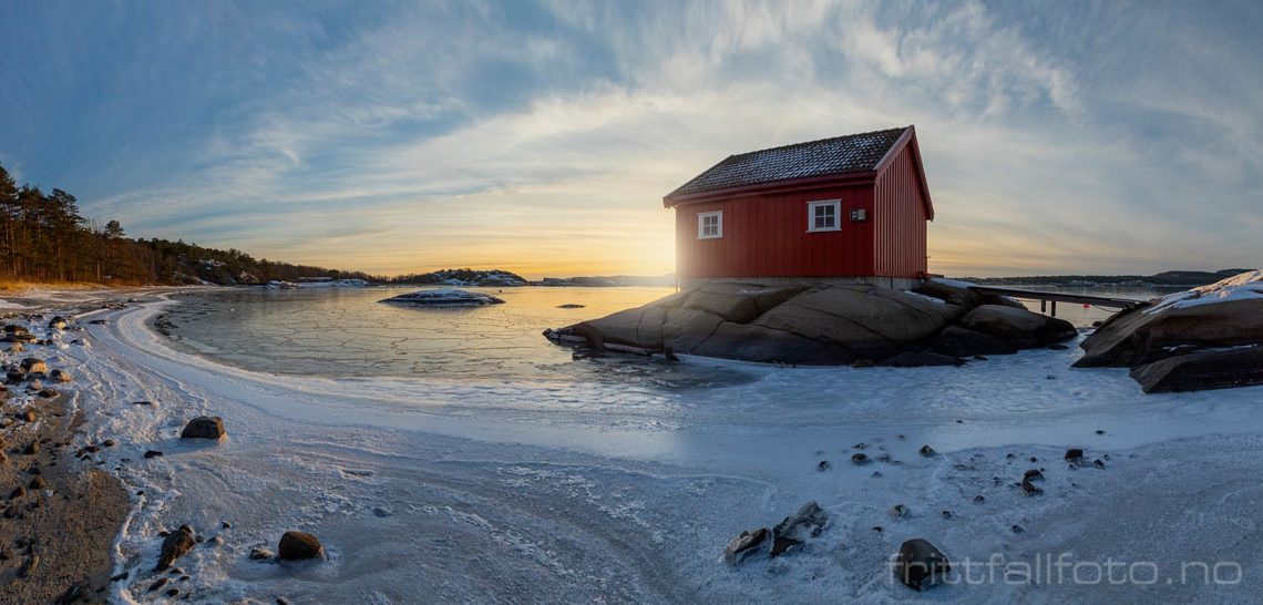 Vinterstemning på Østerøya, Sandefjord, Vestfold.<br>Bildenr 20210214-089-100.