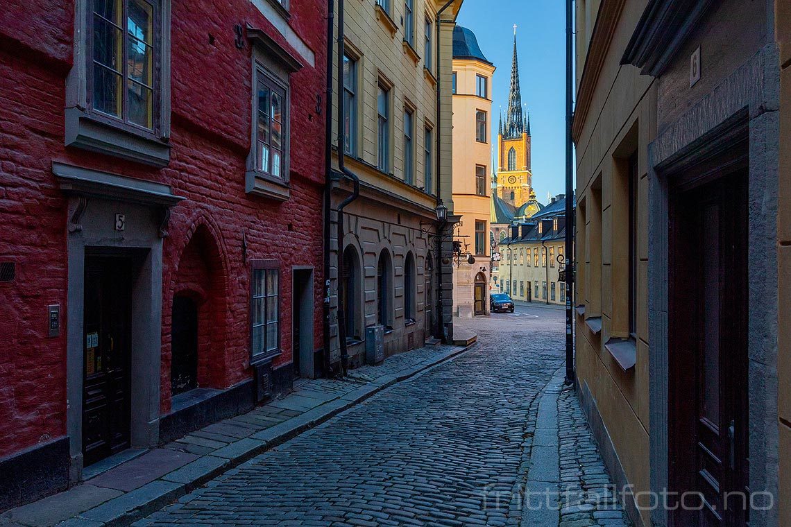 Gate i Gamla Stan, Stockholm, Sverige.<br>Bildenr 20211106-436.