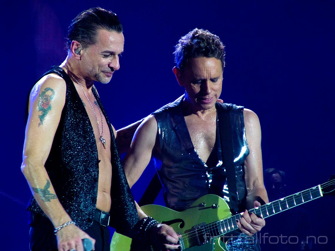 Depeche Mode i Telenor Arena 13. desember 2013. David Gahan og Martin Gore.<br>Bildenr 20131213-133.